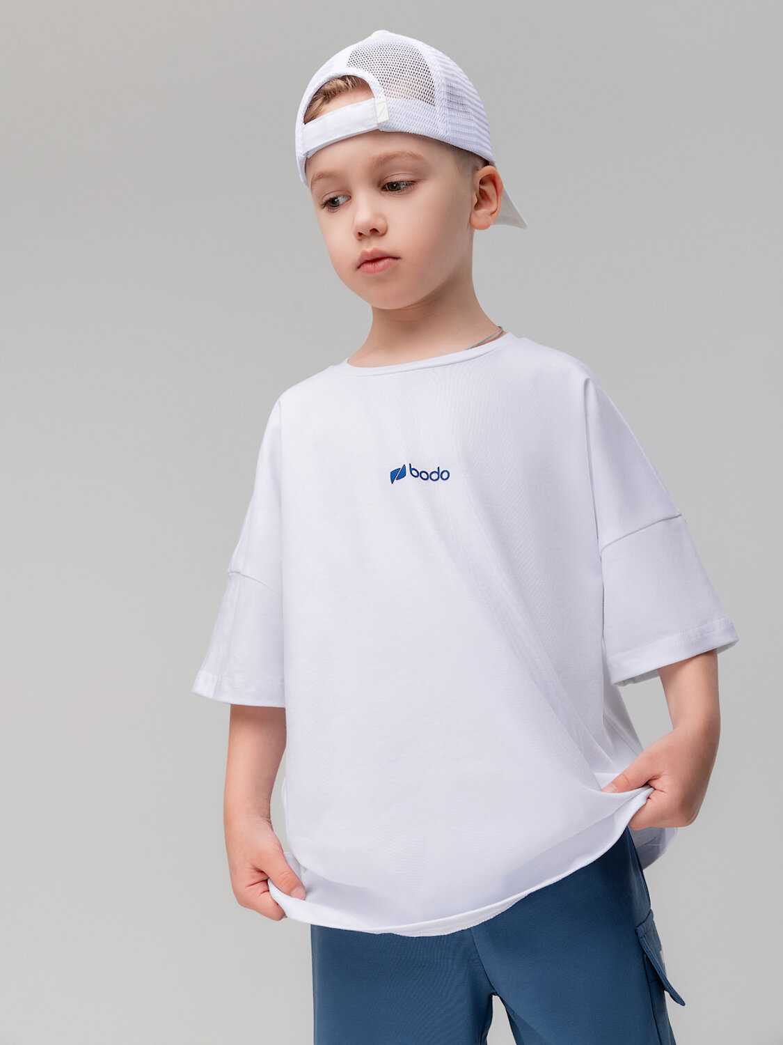 Bodo Футболка 584547 4-483MU белый (деним)