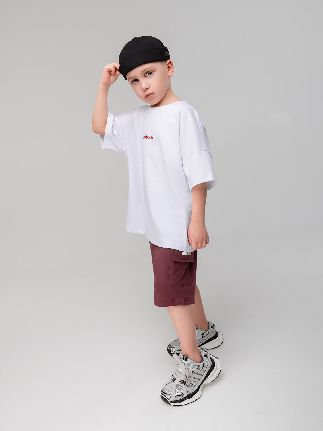 Bodo Шорты 584552 8-89МU бордовый (белый)