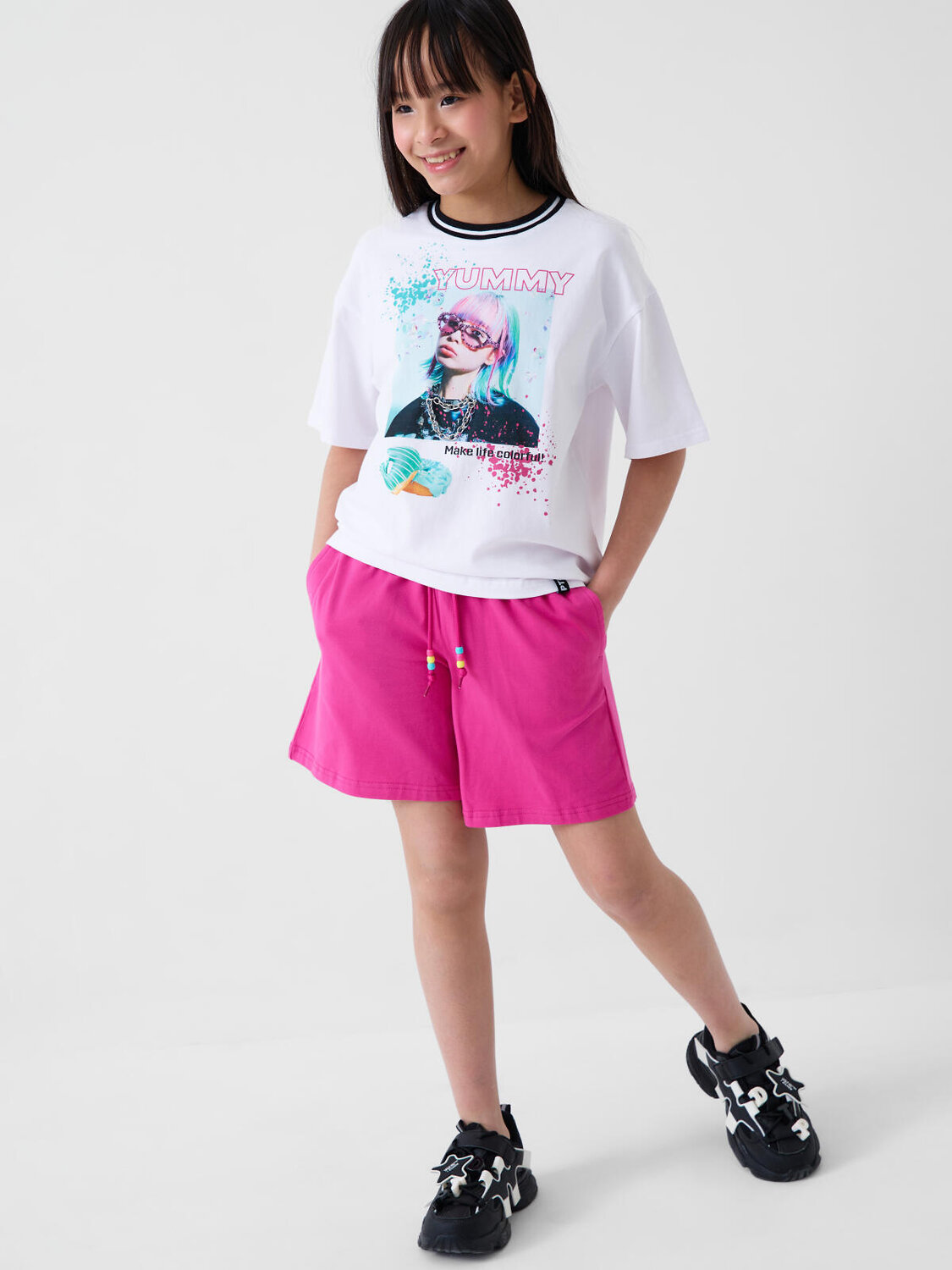 PLAYTODAY Шорты 584608 12621514 черный,розовый