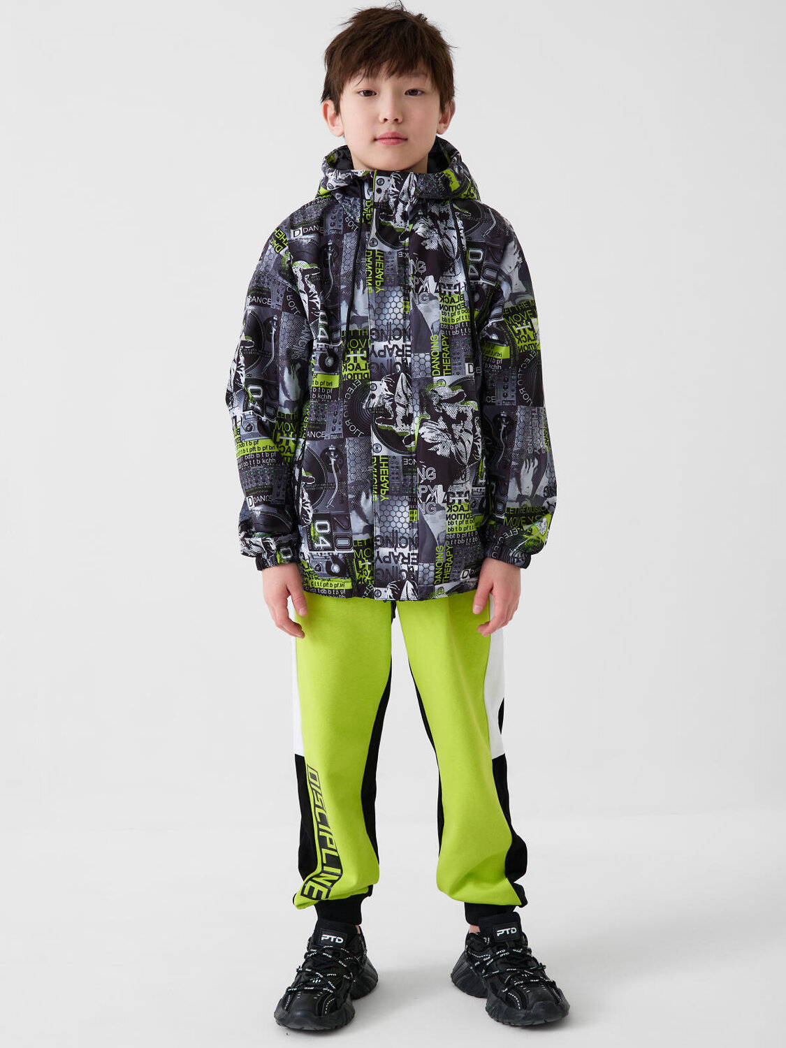 PLAYTODAY Куртка 584622 12611131 белый,светло-зеленый,черный