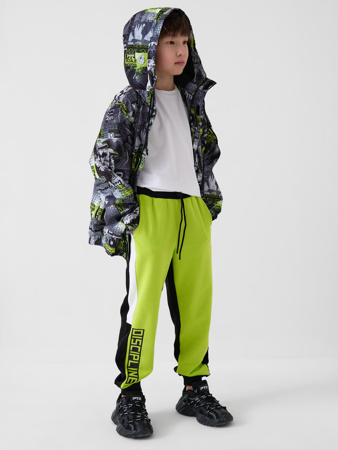 PLAYTODAY Куртка 584622 12611131 белый,светло-зеленый,черный