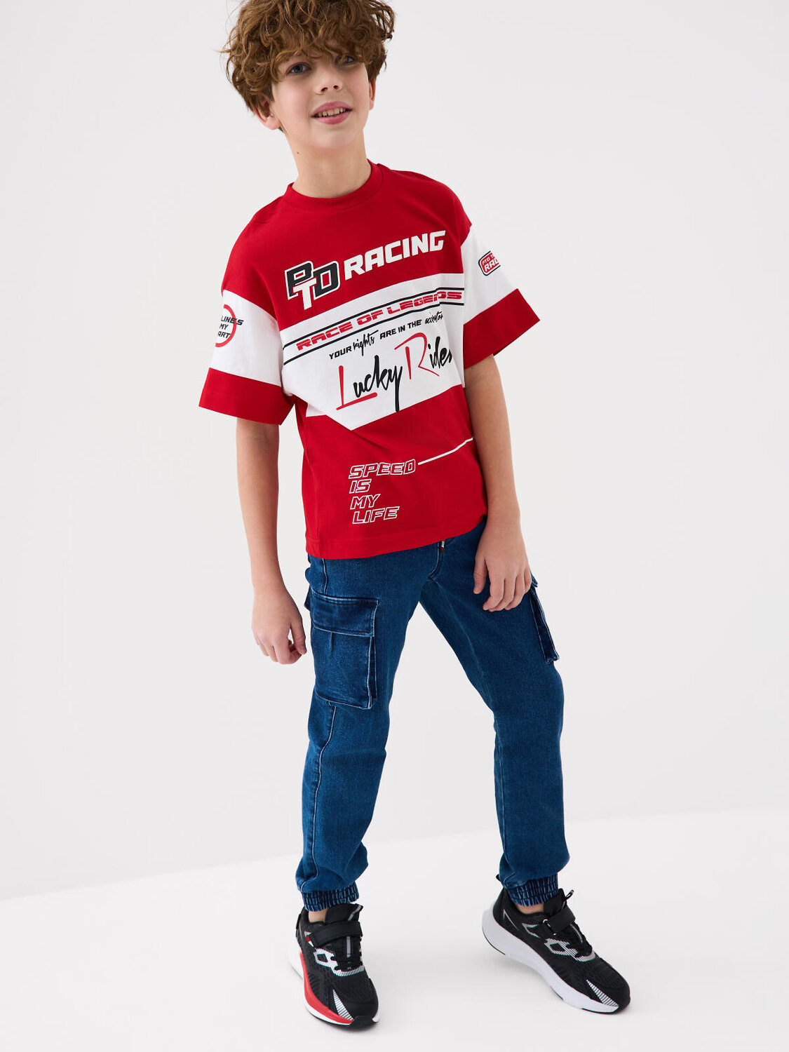 PLAYTODAY Полуботинки 584658 12611775 черный,красный