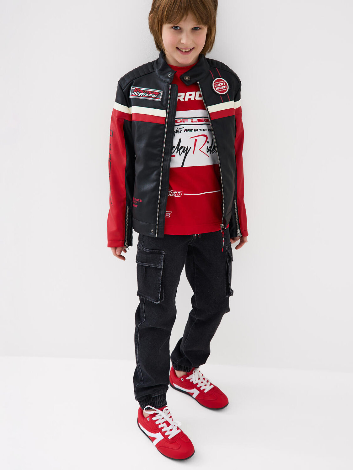 PLAYTODAY Полуботинки 584659 12611717 красный,белый