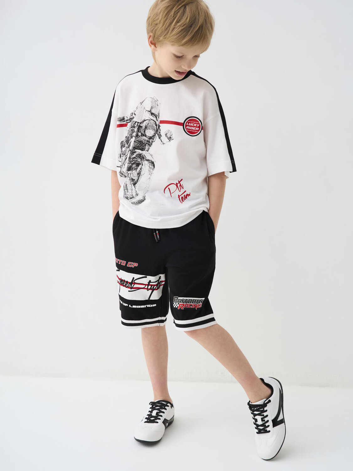 PLAYTODAY Полуботинки 584677 12611716 белый,черный