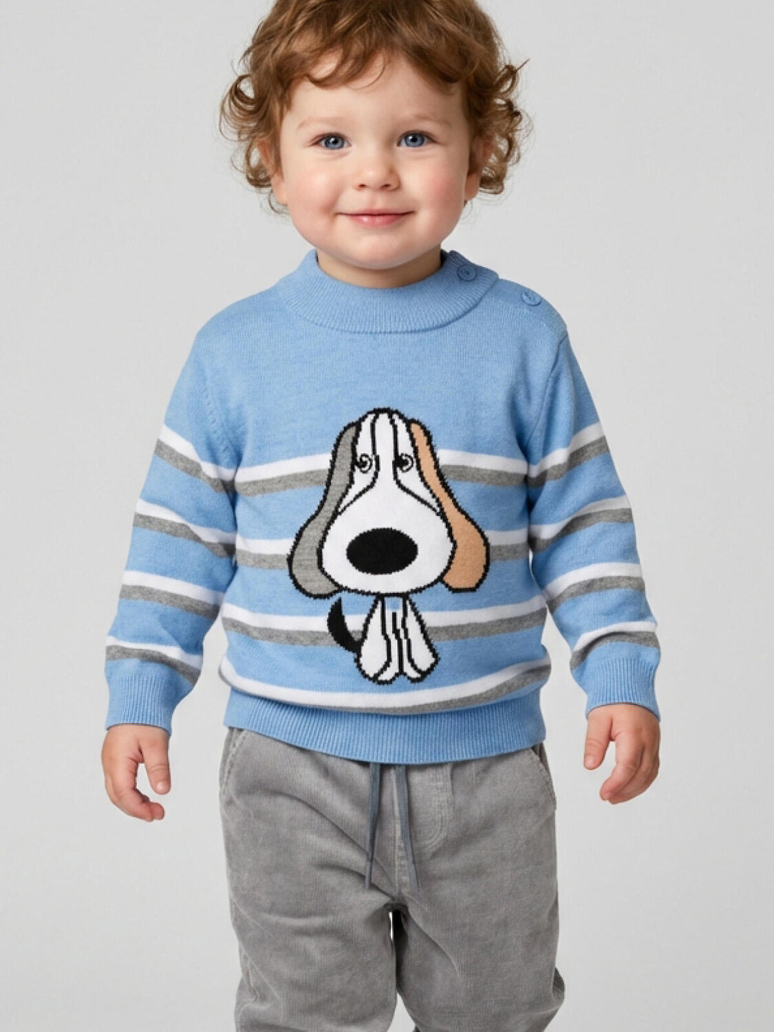 PLAYTODAY Свитер 584738 12613059 белый,голубой,серый