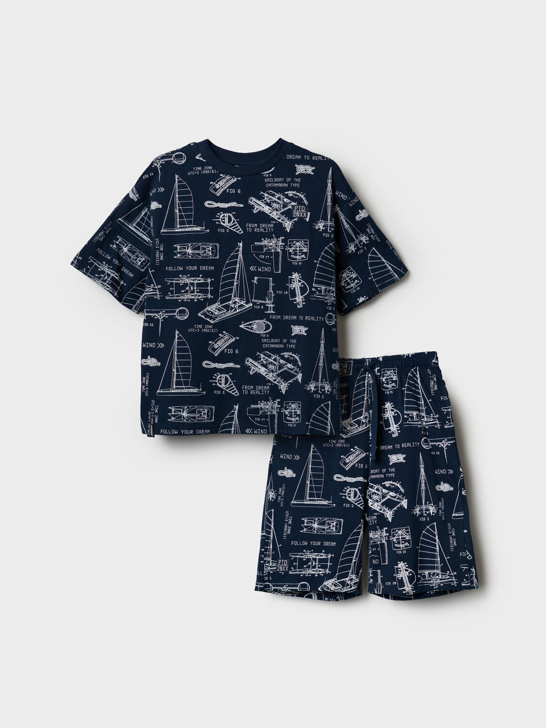 PLAYTODAY Пижама 584796 12611484 белый,тёмно-синий