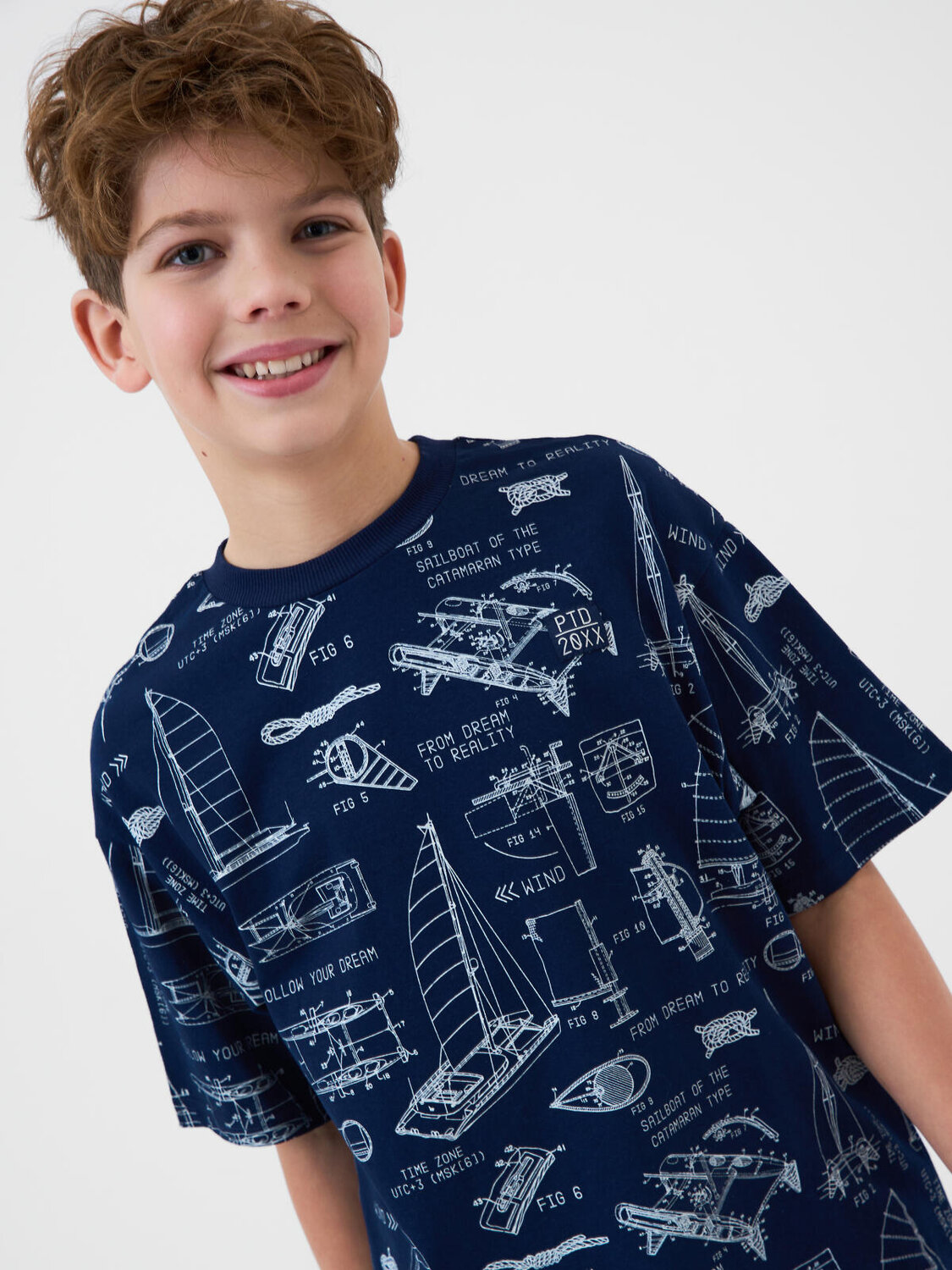 PLAYTODAY Пижама 584796 12611484 белый,тёмно-синий