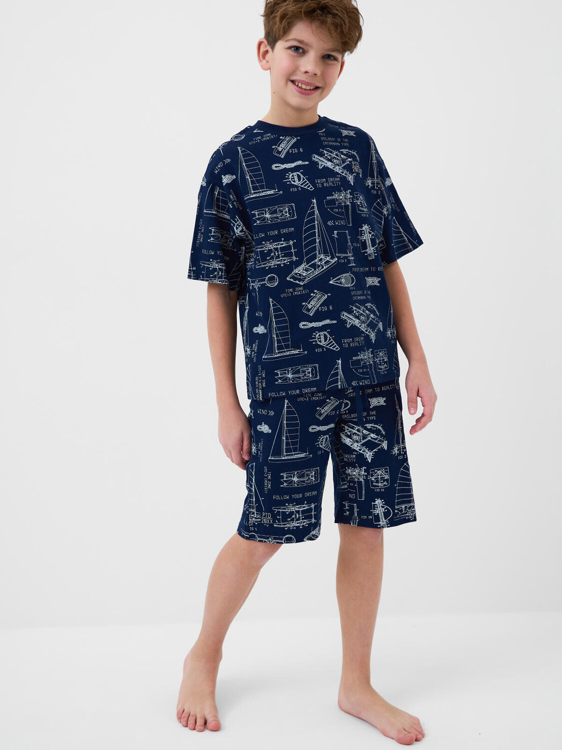 PLAYTODAY Пижама 584796 12611484 белый,тёмно-синий