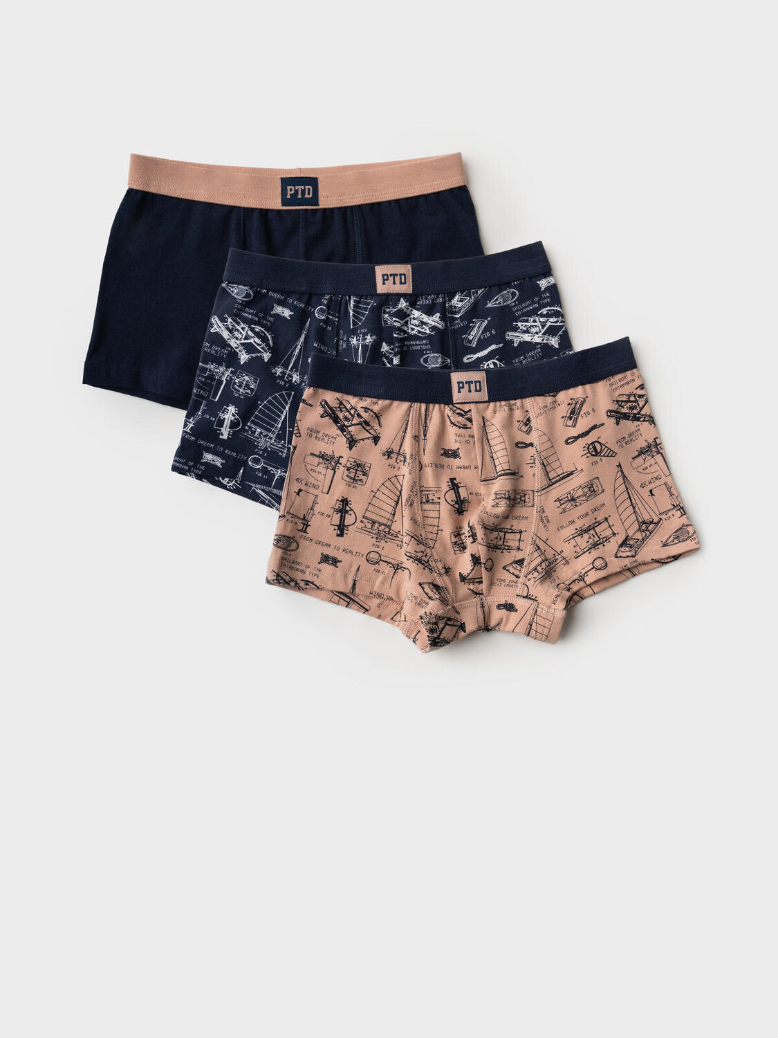 PLAYTODAY Трусы 584886 12611487 тёмно-синий,бежевый,белый
