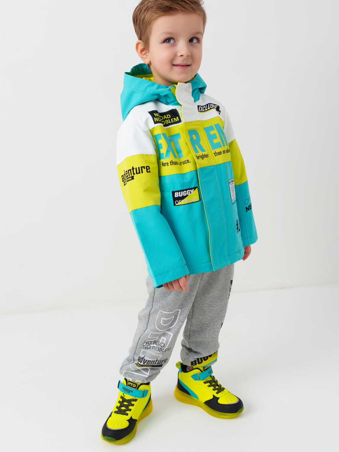 PLAYTODAY Куртка 584924 12612231 белый,светло-зеленый,бирюзовый