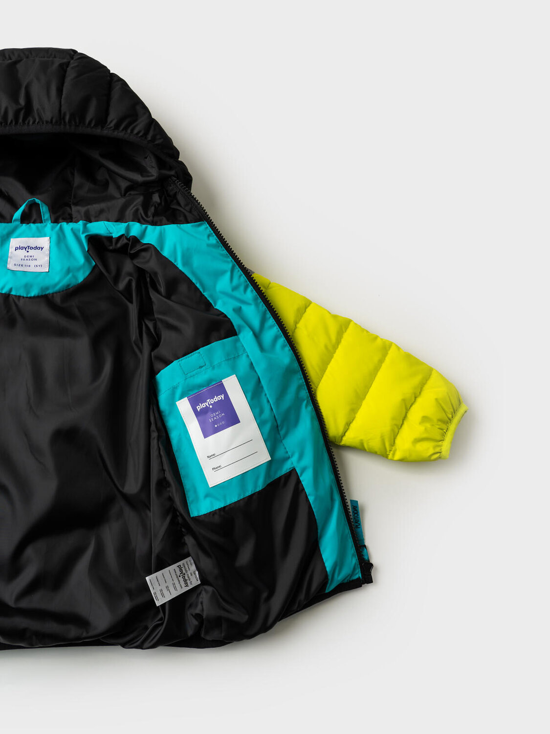PLAYTODAY Куртка 584946 12612234 черный,светло-зеленый,бирюзовый