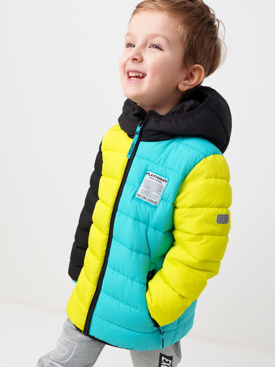 PLAYTODAY Куртка 584946 12612234 черный,светло-зеленый,бирюзовый
