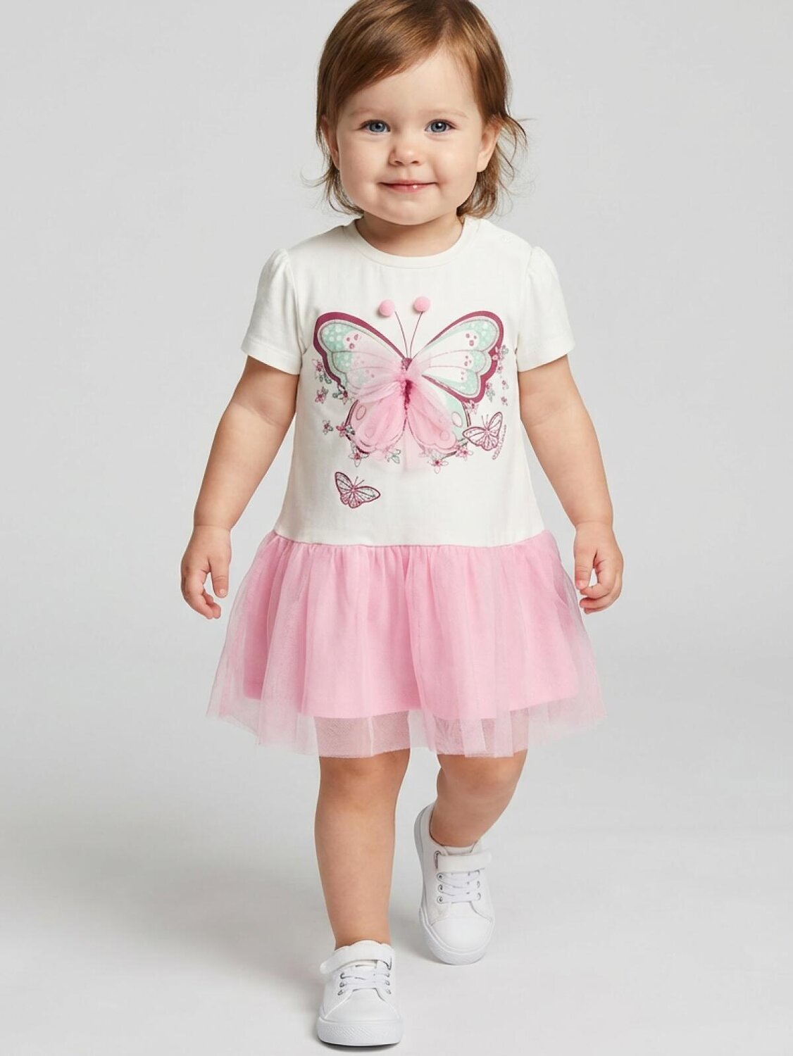 PLAYTODAY Платье 585117 12623150 розовый,белый