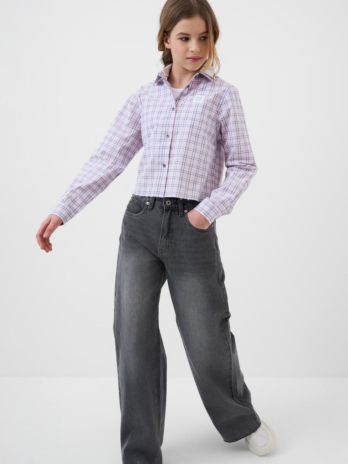 PLAYTODAY Рубашка 585124 12621154 белый,светло-розовый,серый