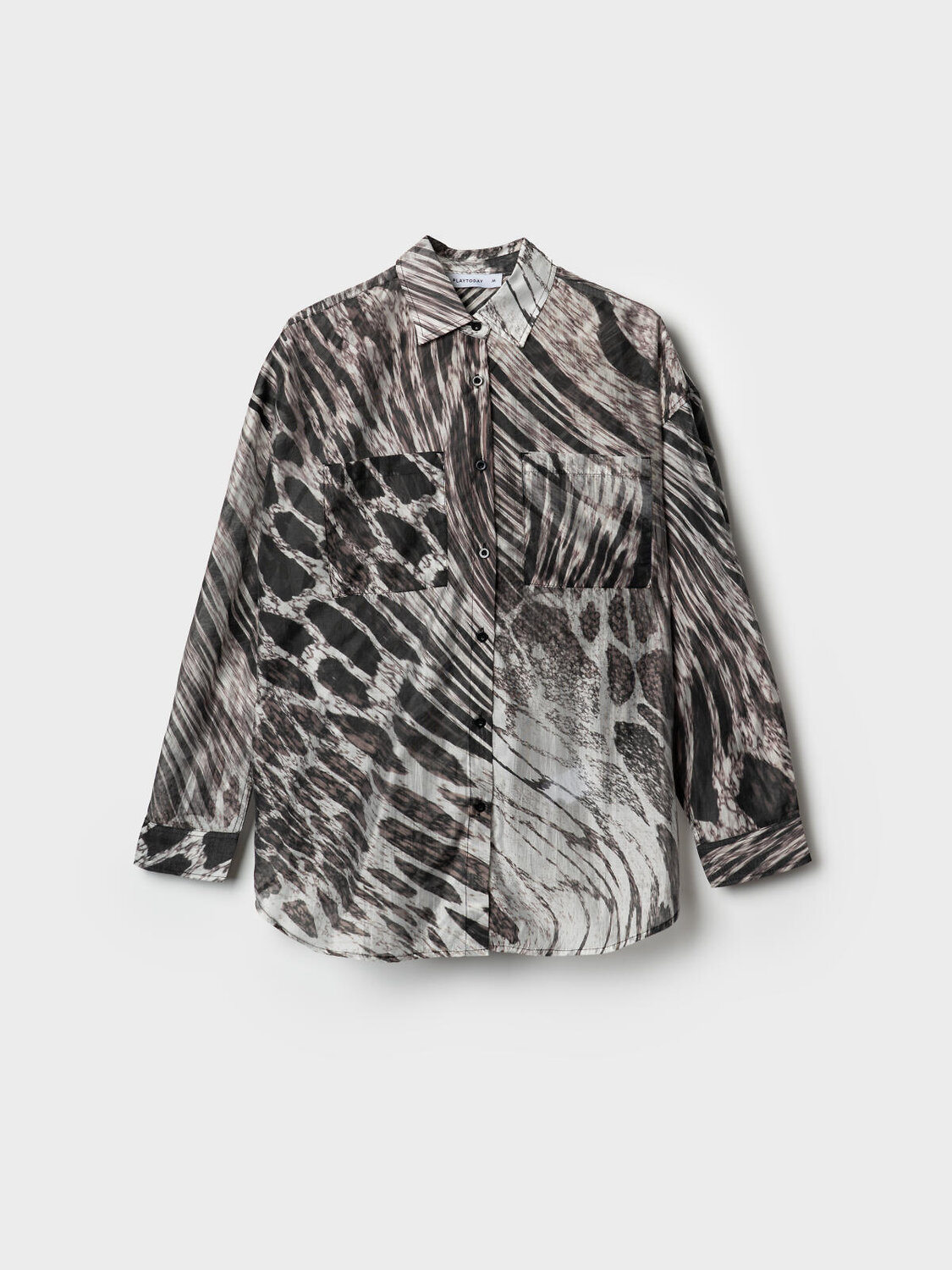PLAYTODAY Рубашка 585127 12666204 бежевый,темно-серый,серый