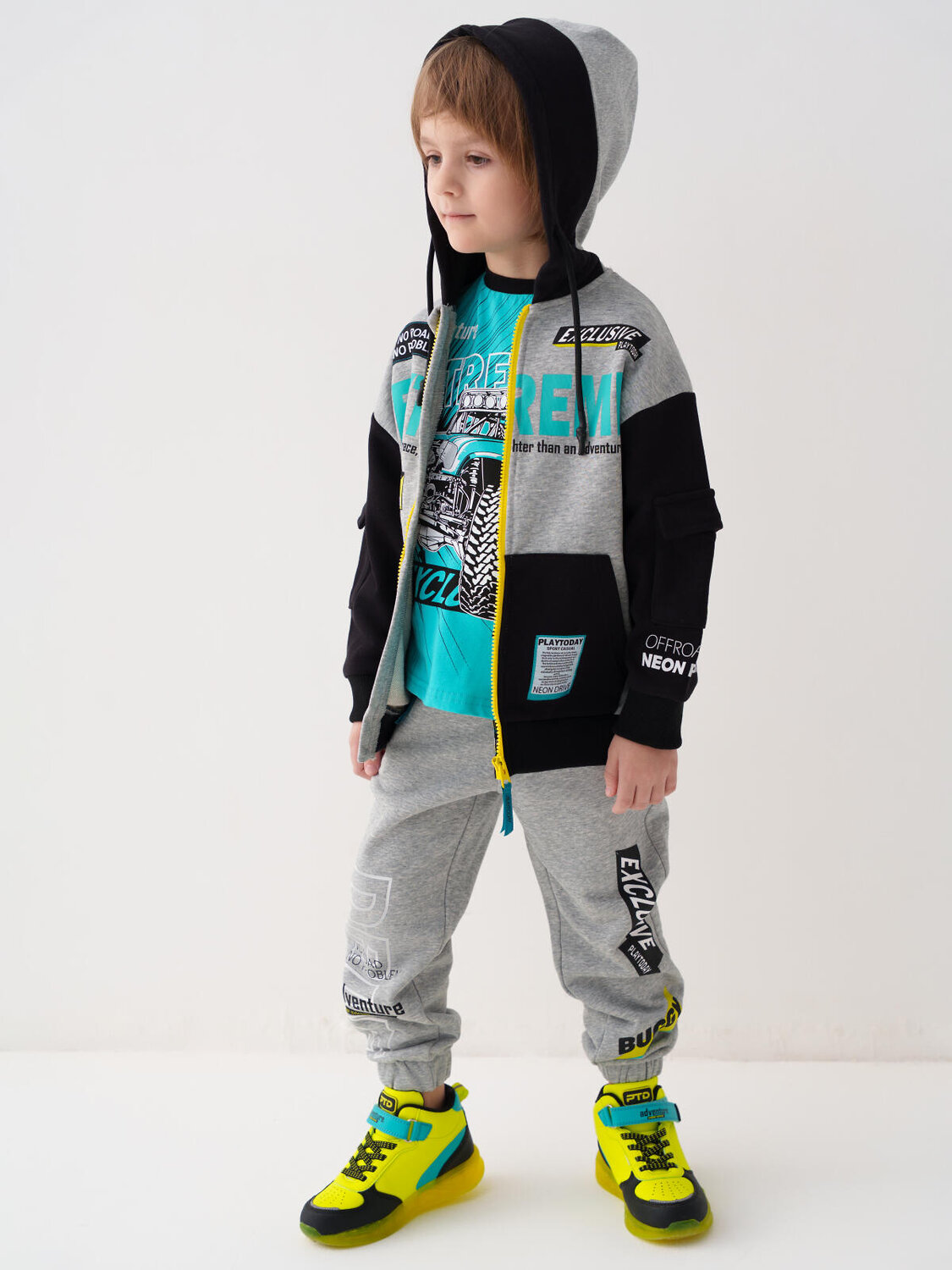 PLAYTODAY Толстовка 585289 12612210 черный,серый