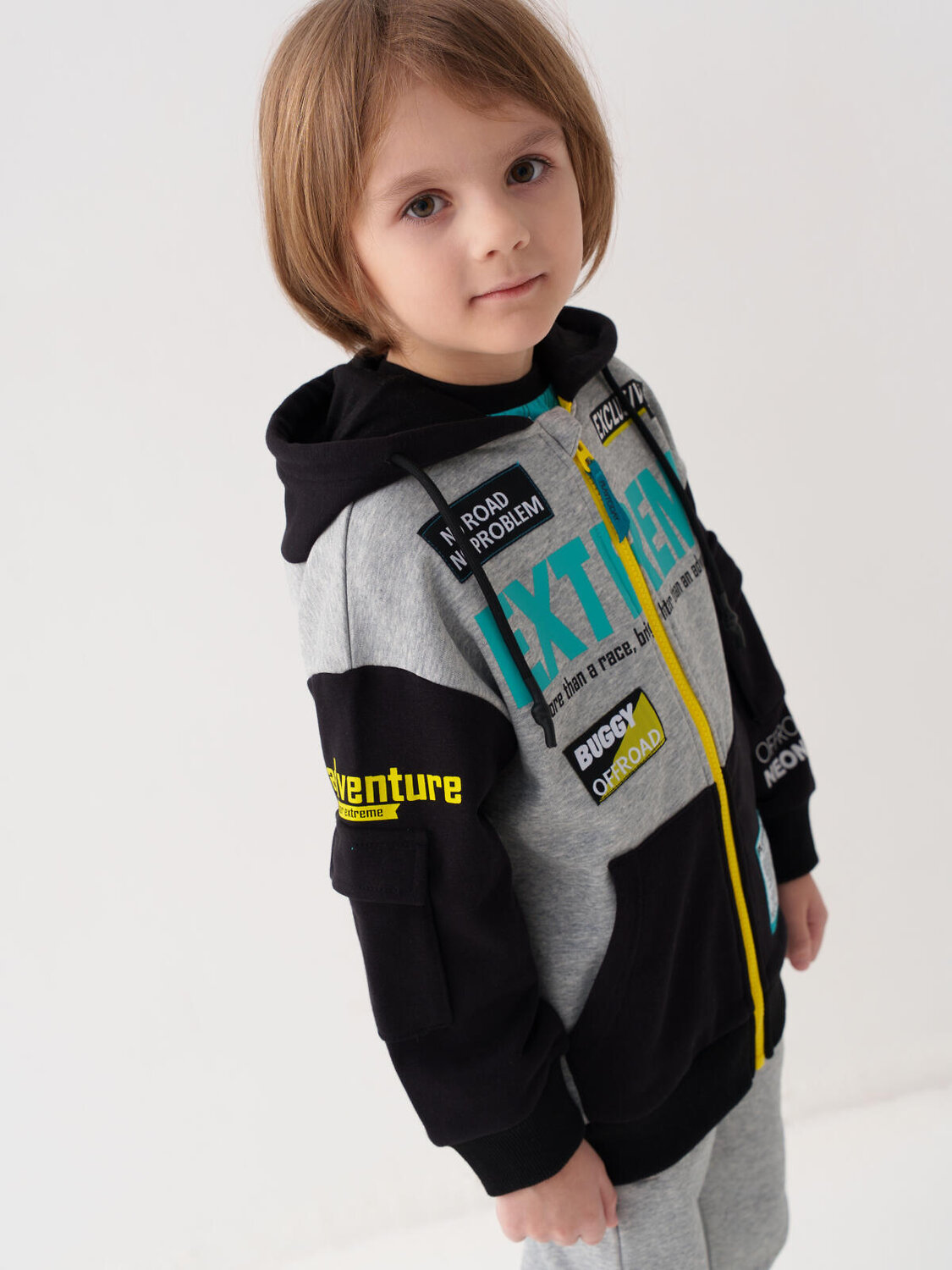 PLAYTODAY Толстовка 585289 12612210 черный,серый