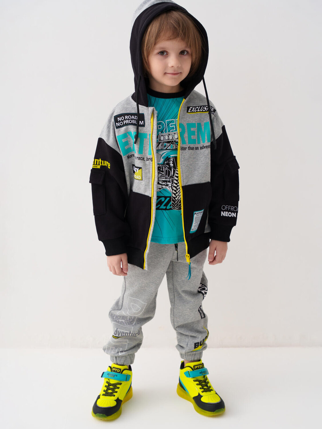 PLAYTODAY Толстовка 585289 12612210 черный,серый