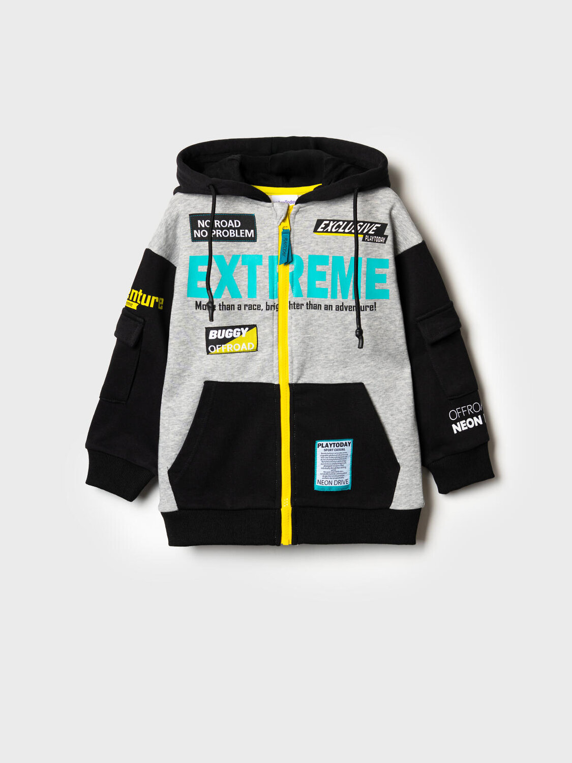 PLAYTODAY Толстовка 585289 12612210 черный,серый