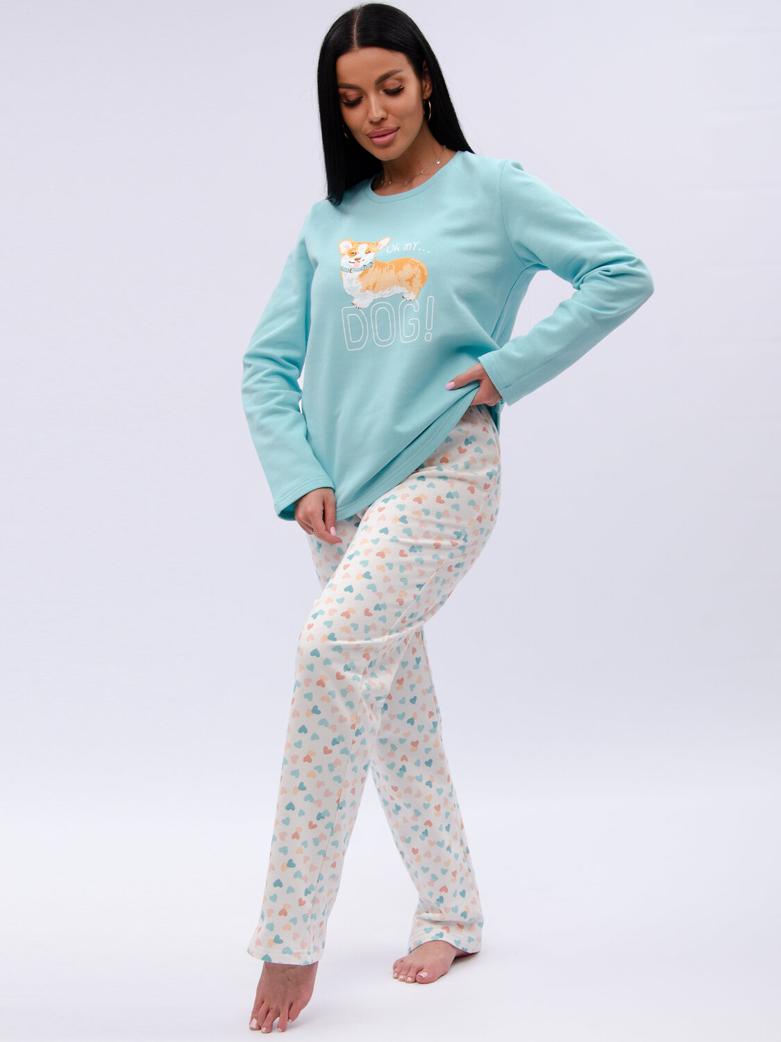 Malina Пижама 585314 3197 голубой/белый