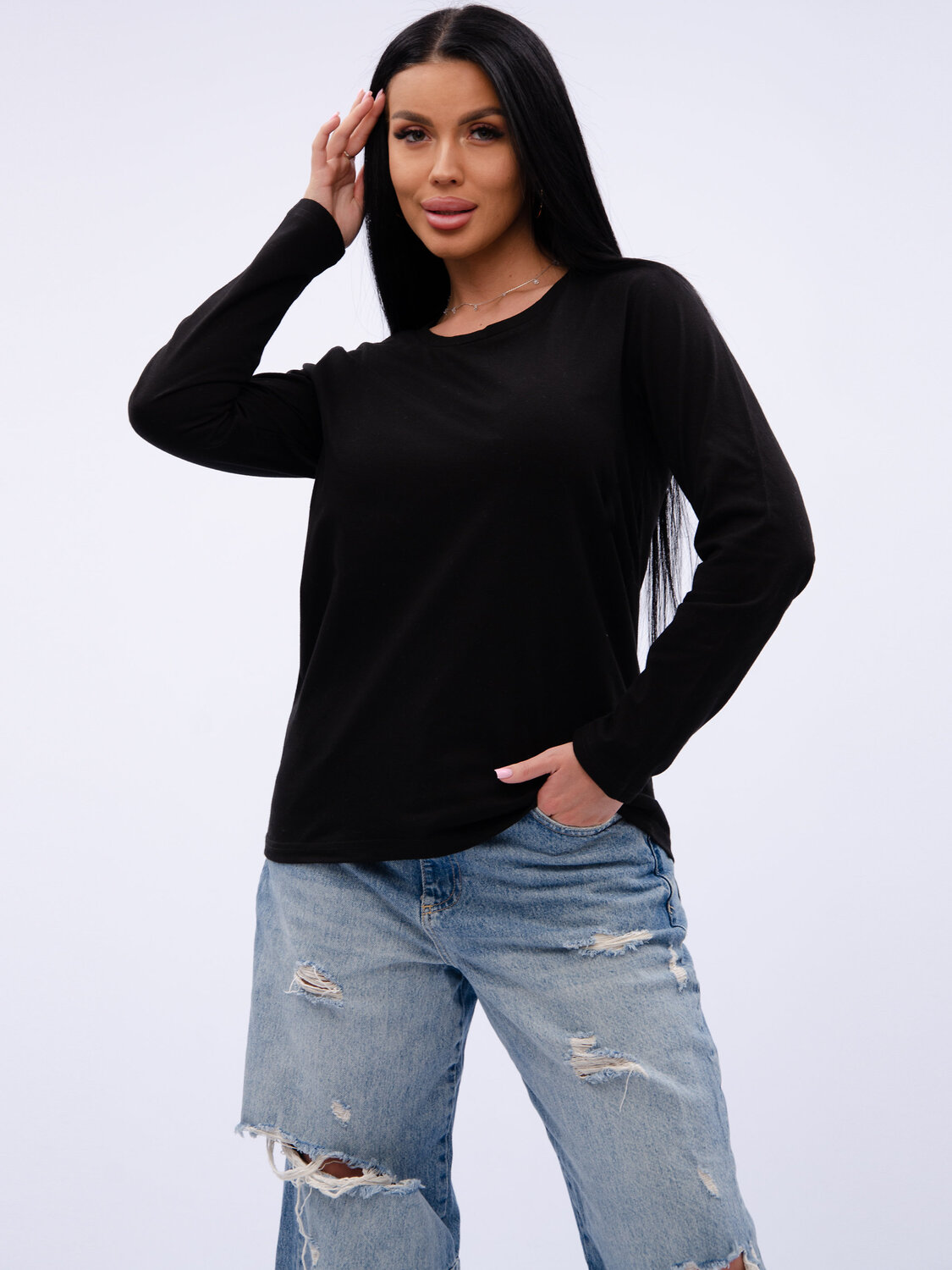 Malina Лонгслив 585315 1004ч чёрный