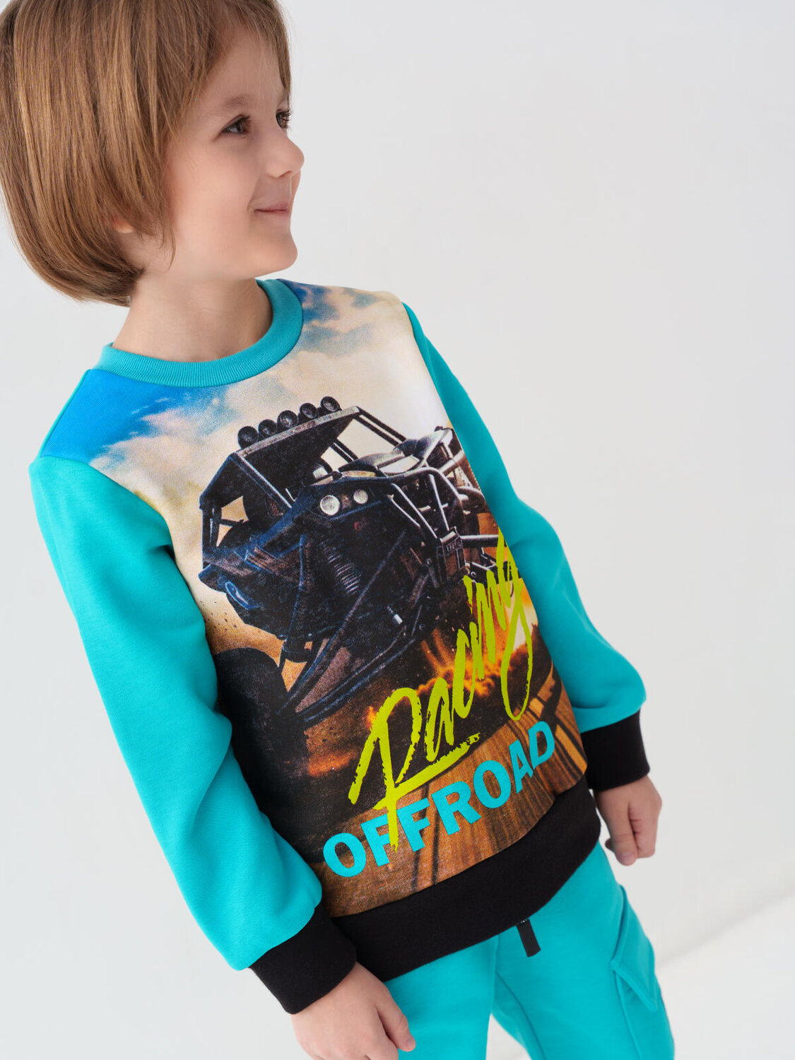 PLAYTODAY Толстовка 585415 12612248 белый,бирюзовый