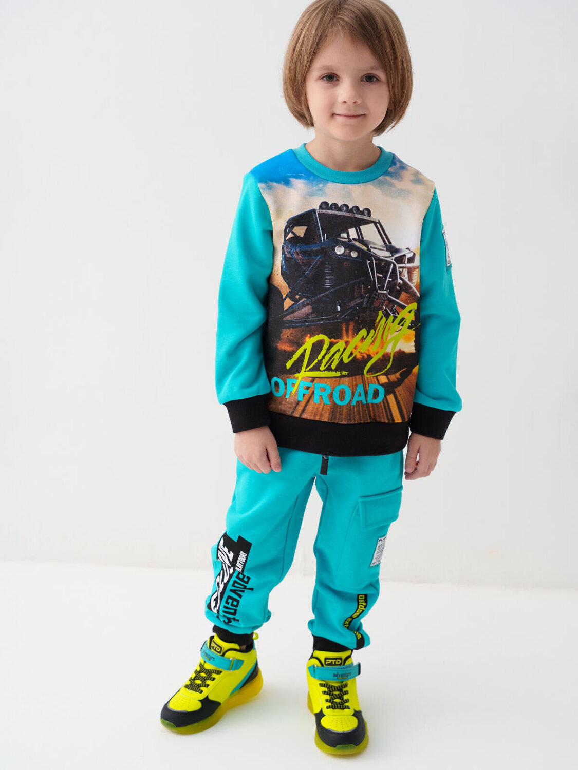 PLAYTODAY Толстовка 585415 12612248 белый,бирюзовый