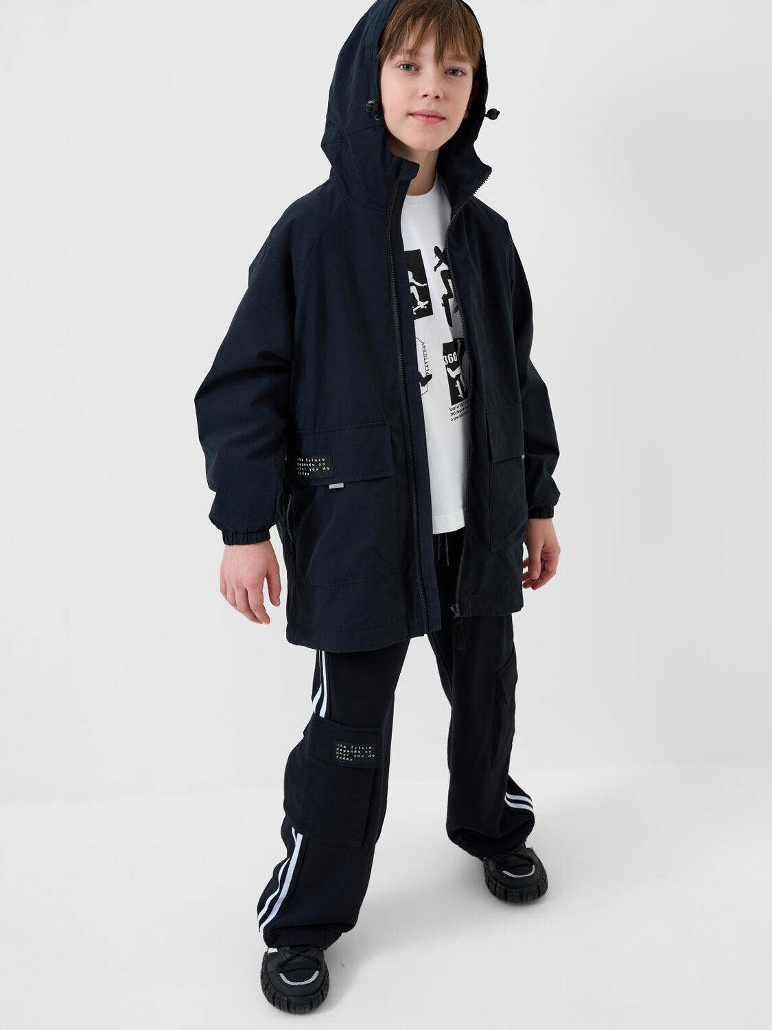 PLAYTODAY Плащ 585419 12611518 черный