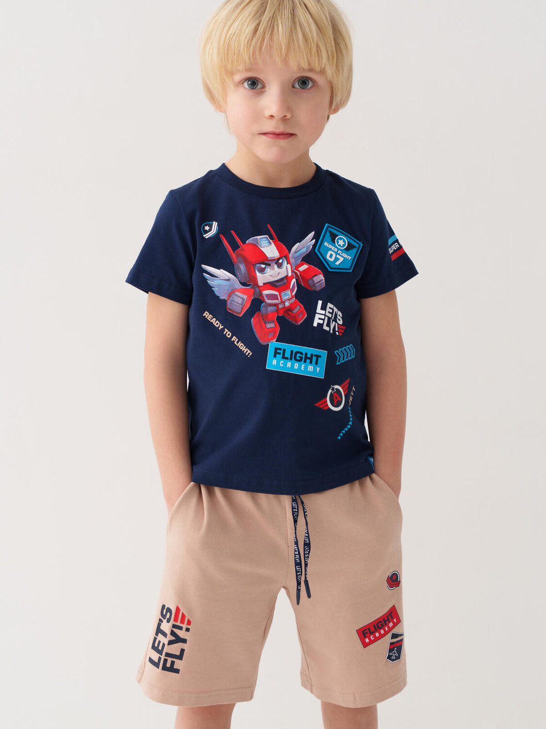 PLAYTODAY Шорты 585453 12612042 тёмно-синий,бежевый