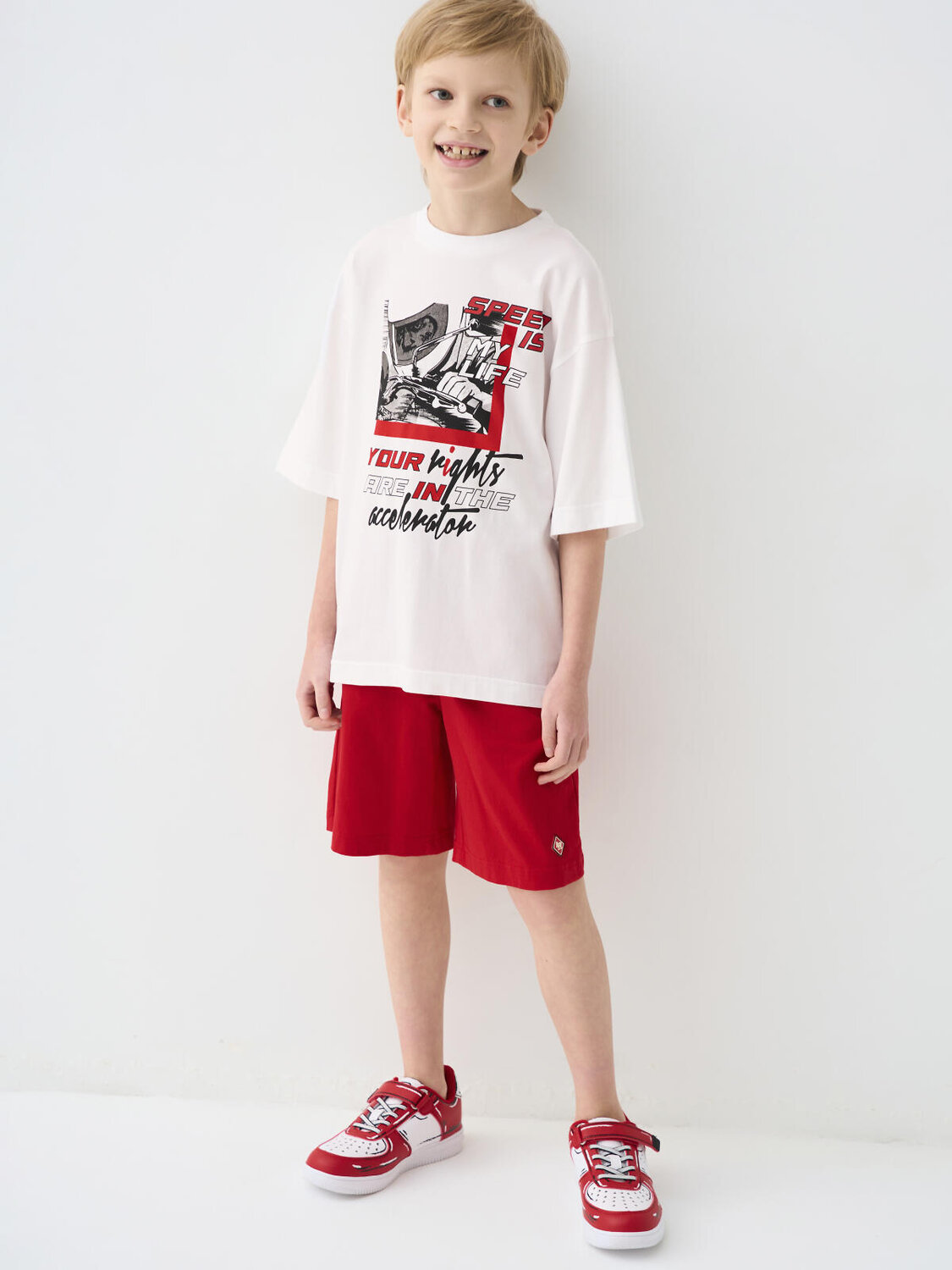 PLAYTODAY Полуботинки 585532 12611734 красный,белый