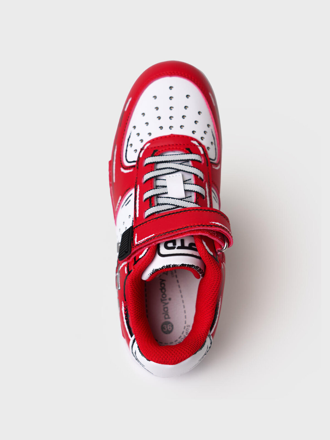 PLAYTODAY Полуботинки 585532 12611734 красный,белый