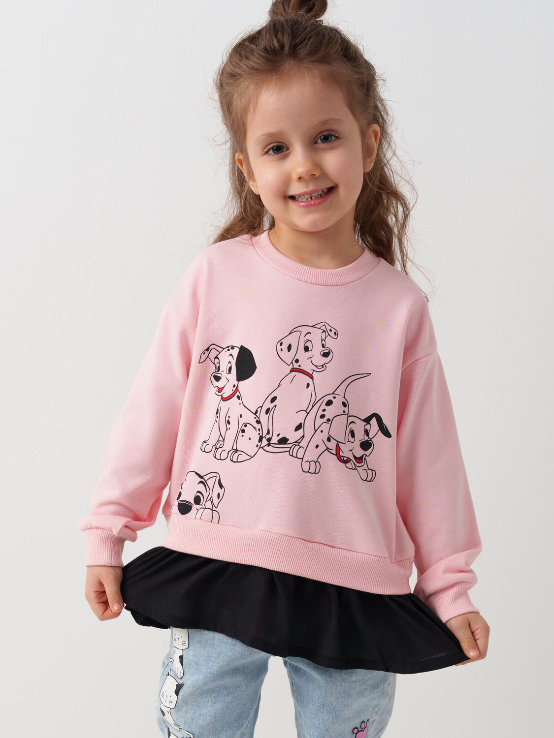 PLAYTODAY Толстовка 585549 12622033 черный,светло-розовый