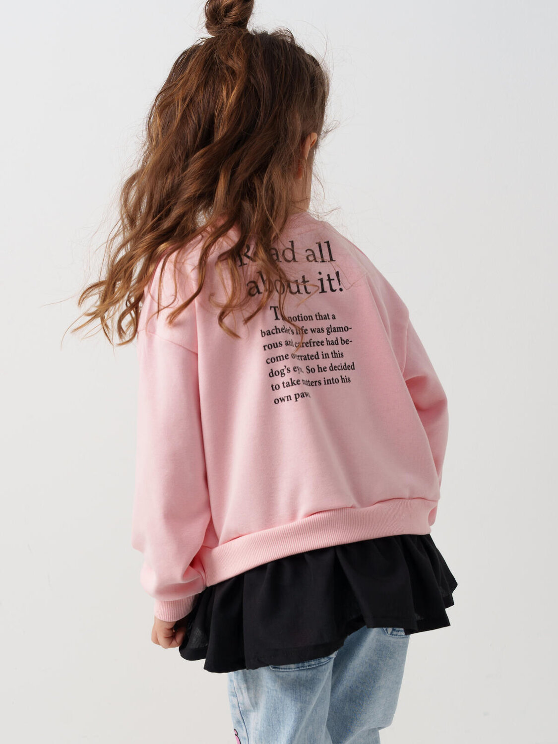 PLAYTODAY Толстовка 585549 12622033 черный,светло-розовый