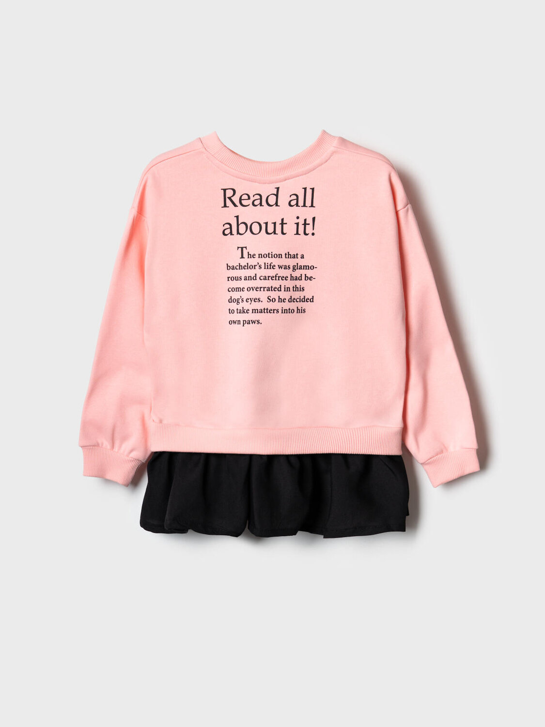 PLAYTODAY Толстовка 585549 12622033 черный,светло-розовый