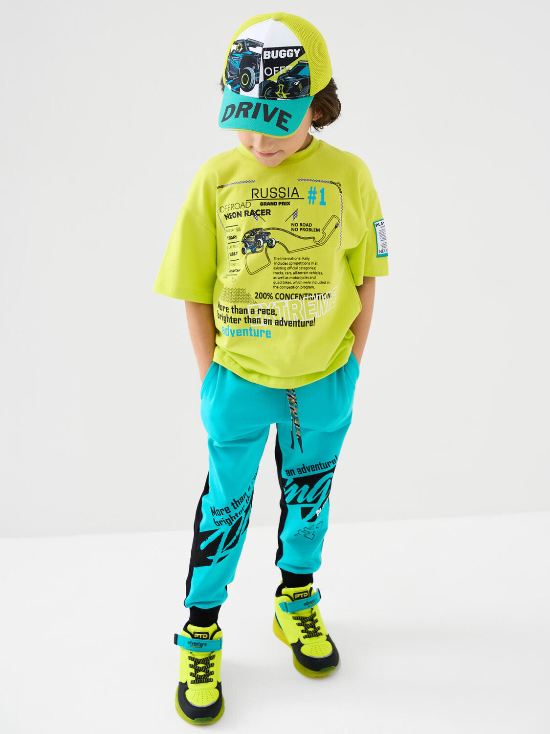 PLAYTODAY Кепка 585557 12612213 белый,светло-зеленый,бирюзовый