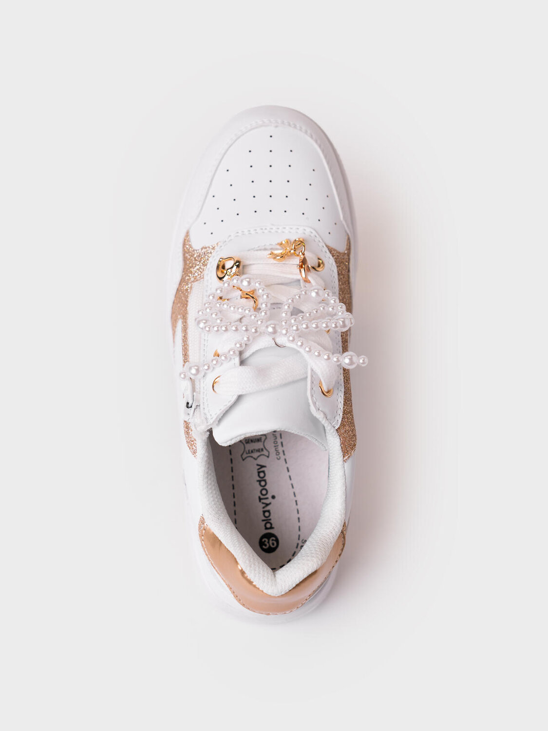 PLAYTODAY Полуботинки 585572 12621769 белый,золотой