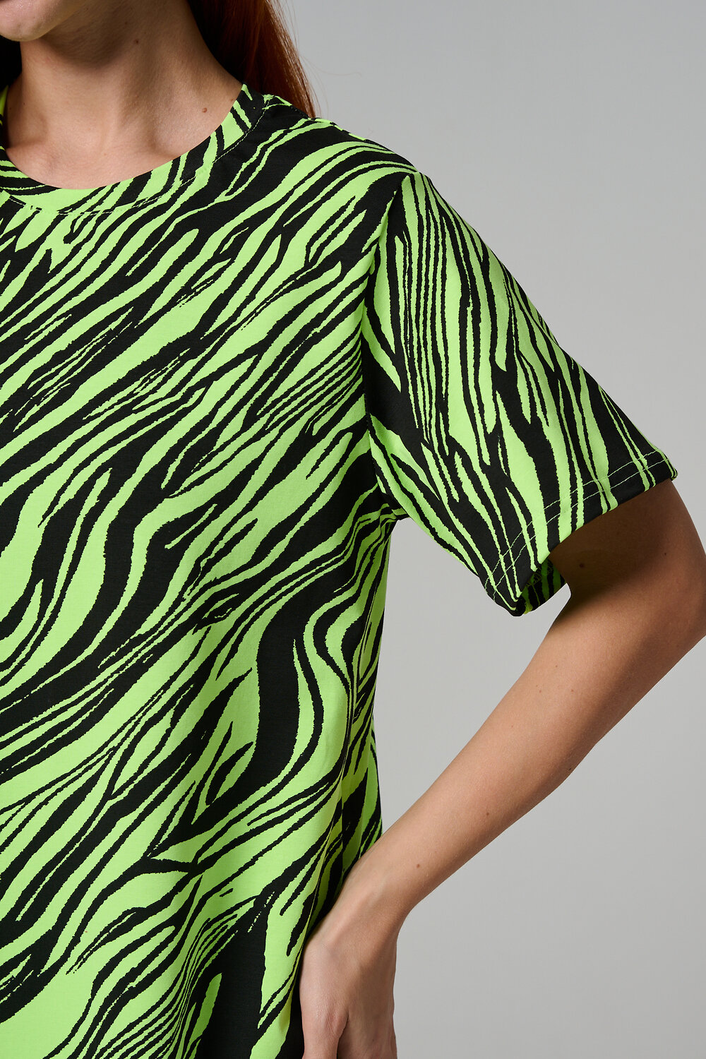 Натали Платье 585687 7480 неон салат+чёрный