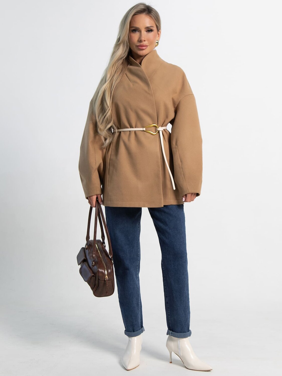 LT Collection Пальто 585718 Б15186-5М бежевый