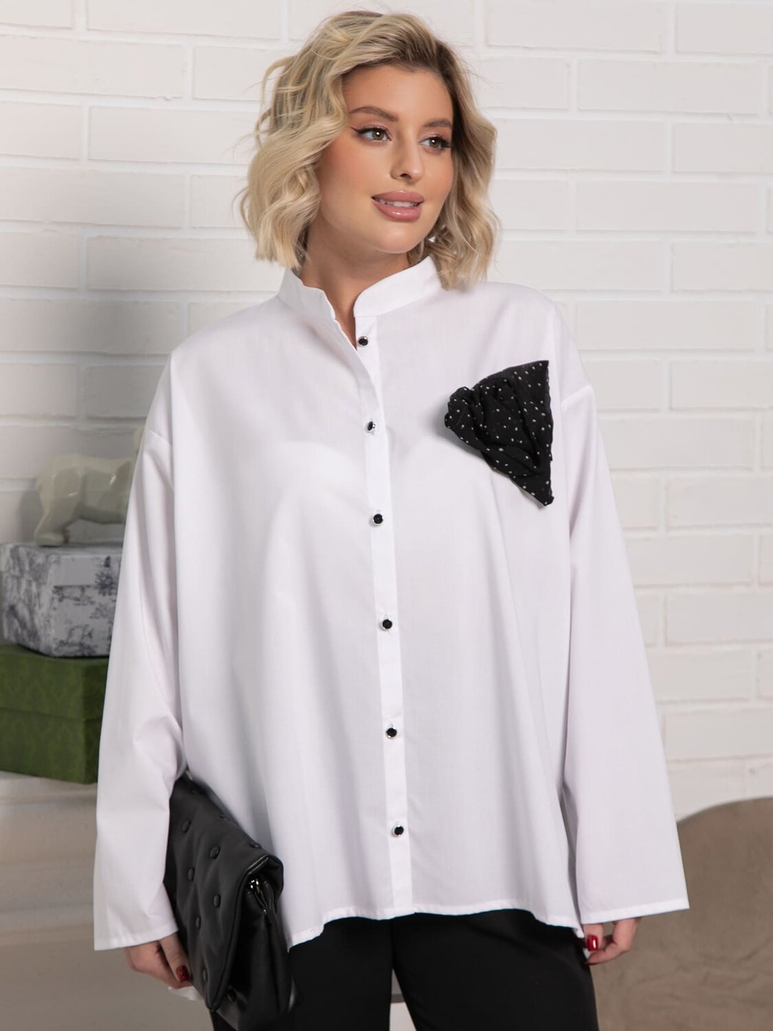 LT Collection Блуза 585719 Б15188-39М белый