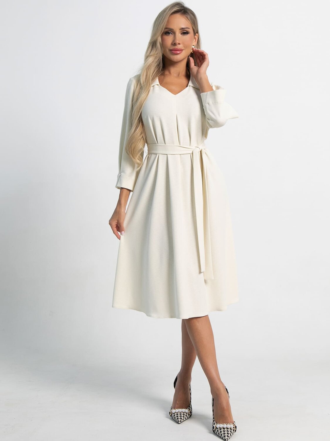 LT Collection Платье 585720 П15196-18М молочный