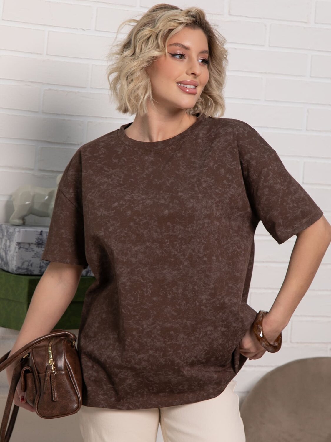 LT Collection Футболка 585726 Б15240-4М коричневый