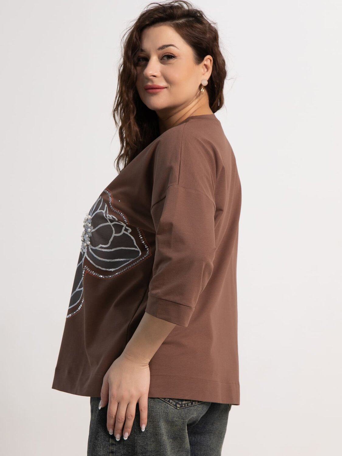 LT Collection Блуза 585733 Б15310-18М коричневый