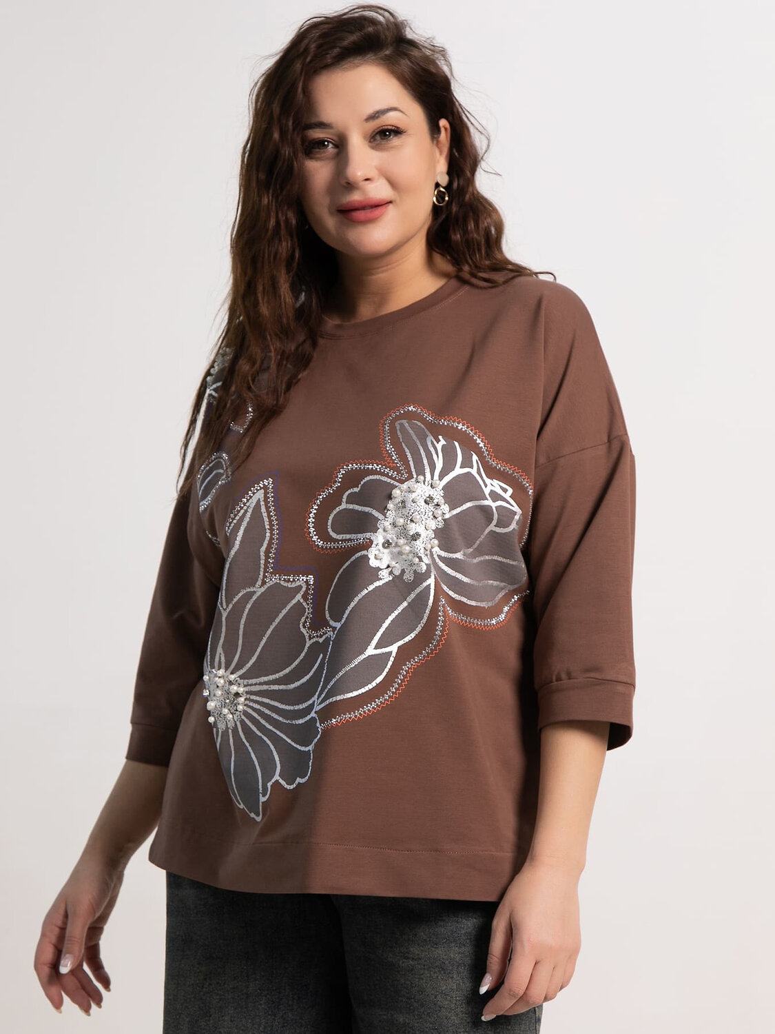 LT Collection Блуза 585733 Б15310-18М коричневый