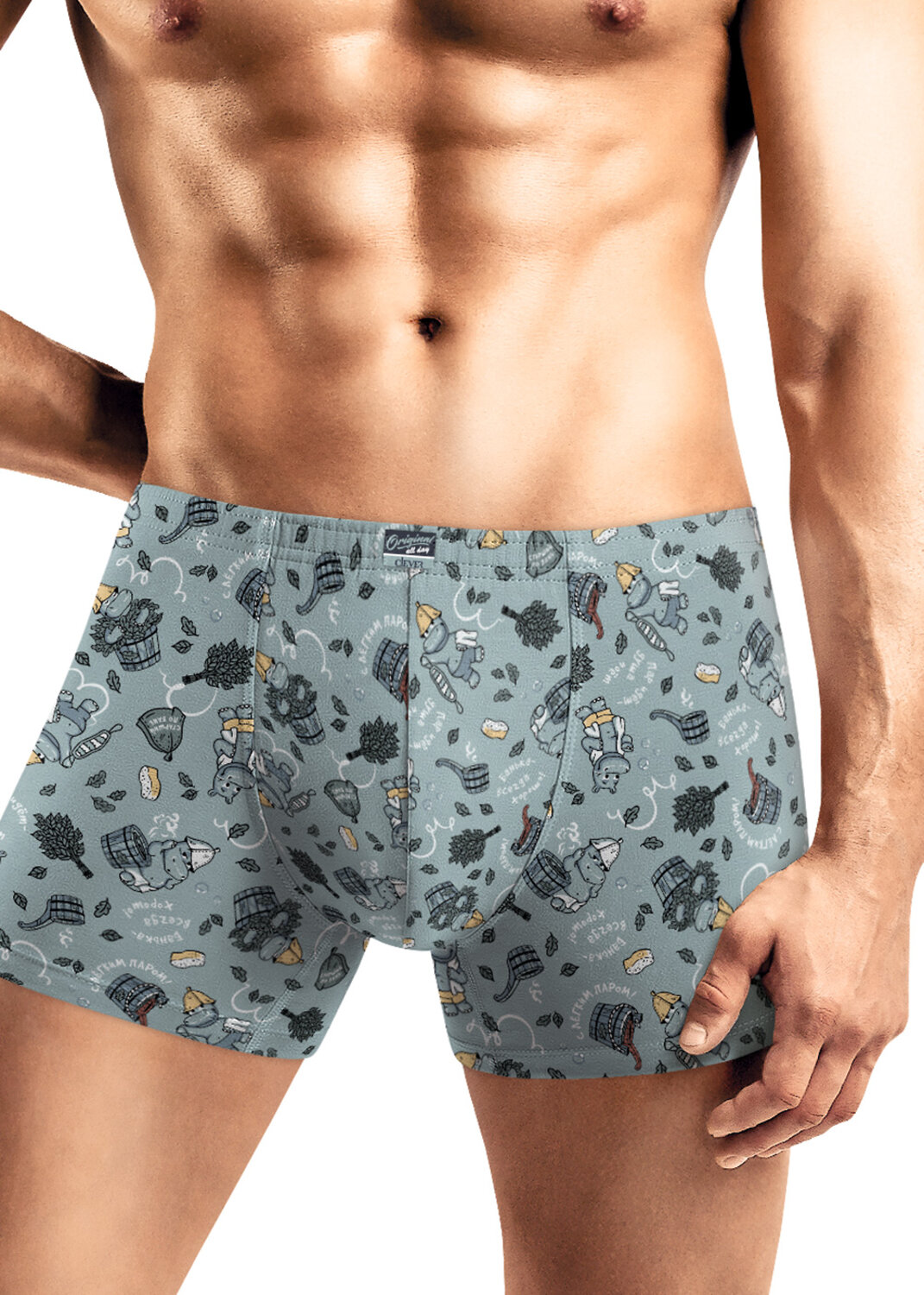 CLEVER Трусы 585808 MSH560641 зелёный/серый