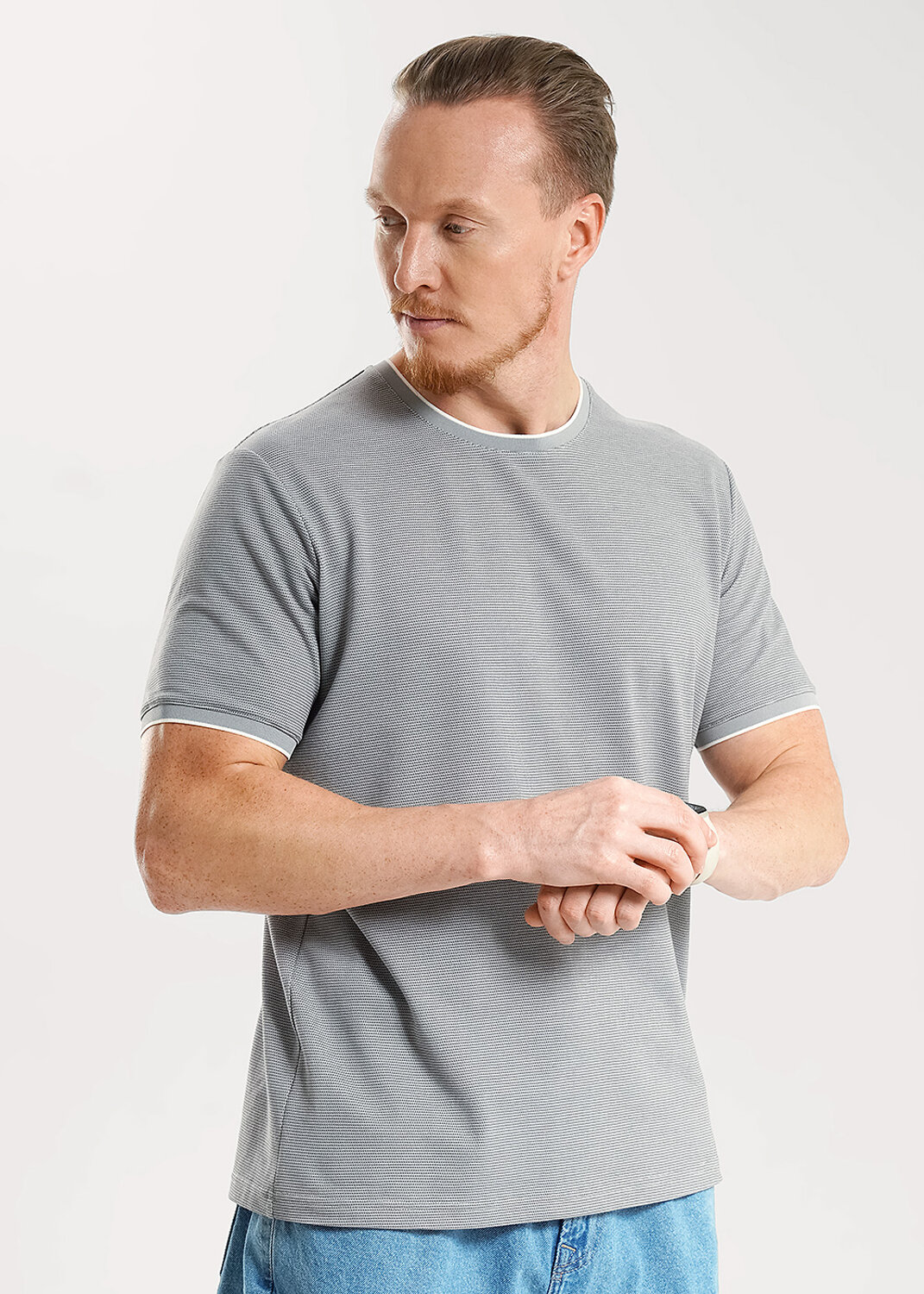 CLEVER Футболка 585822 562538/04кжн серый/белый