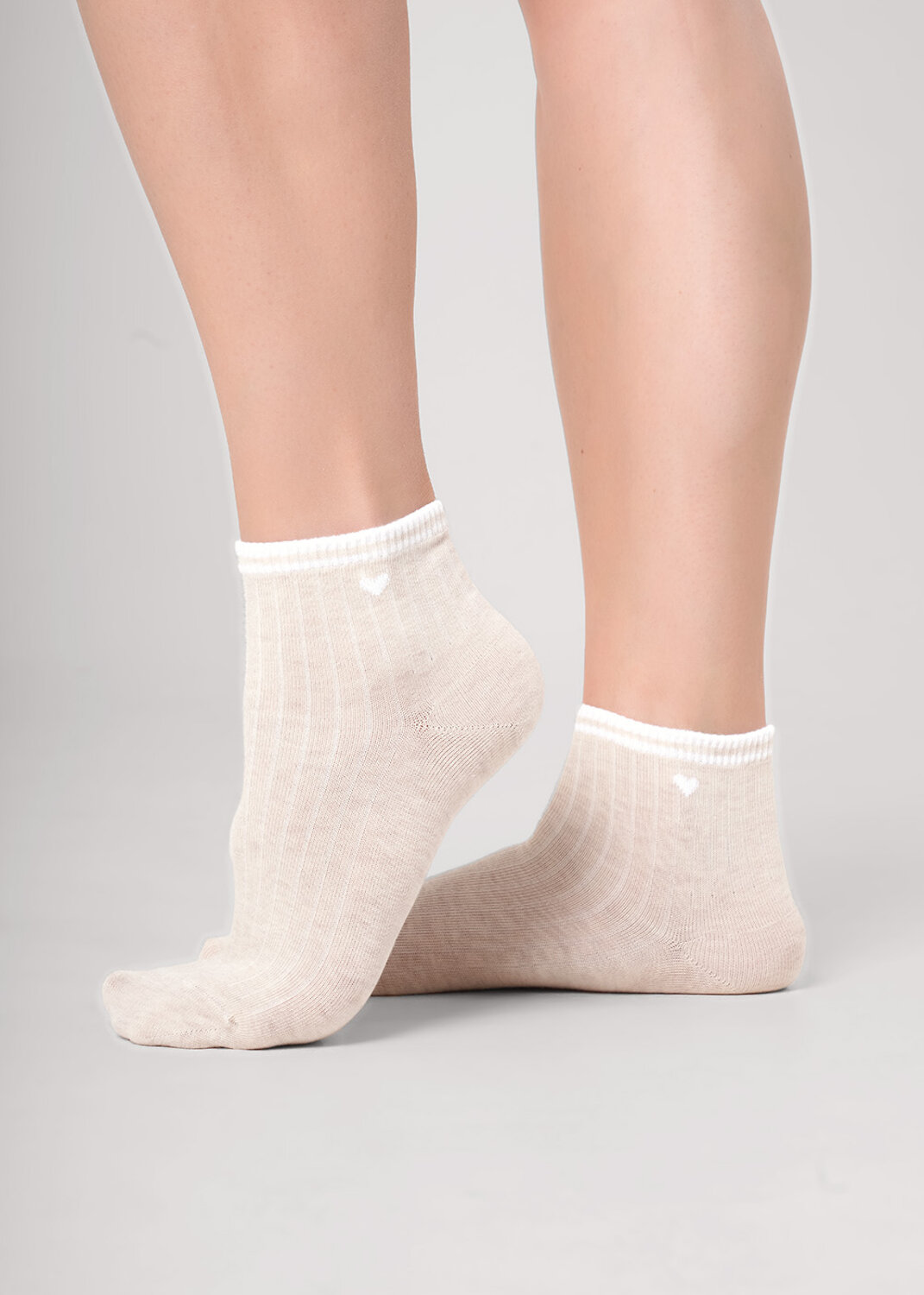 CLEVER Носки 585843 Д5601 меланж св.бежевый
