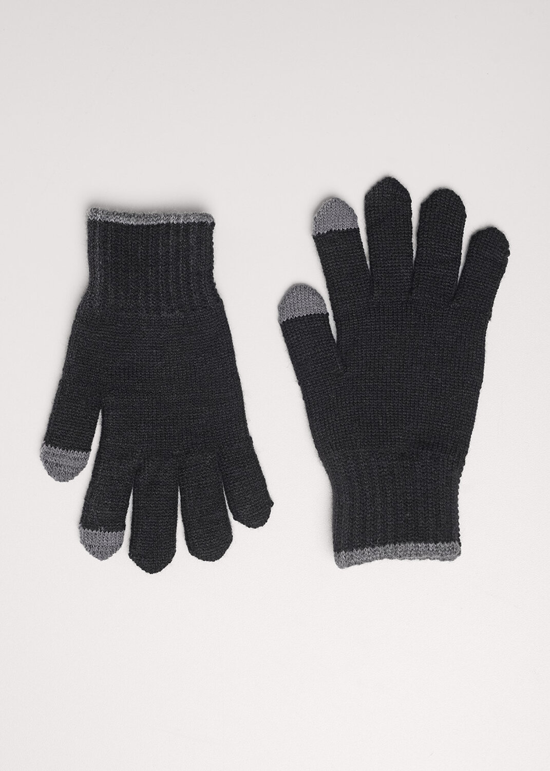 CLEVER Перчатки 585862 533687ак чёрный/меланж серый