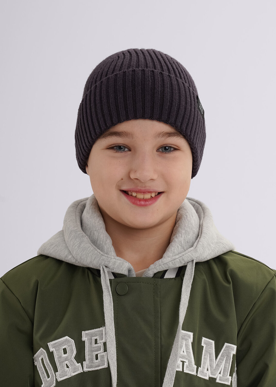 CLEVER Шапка 585884 564638вн т.серый