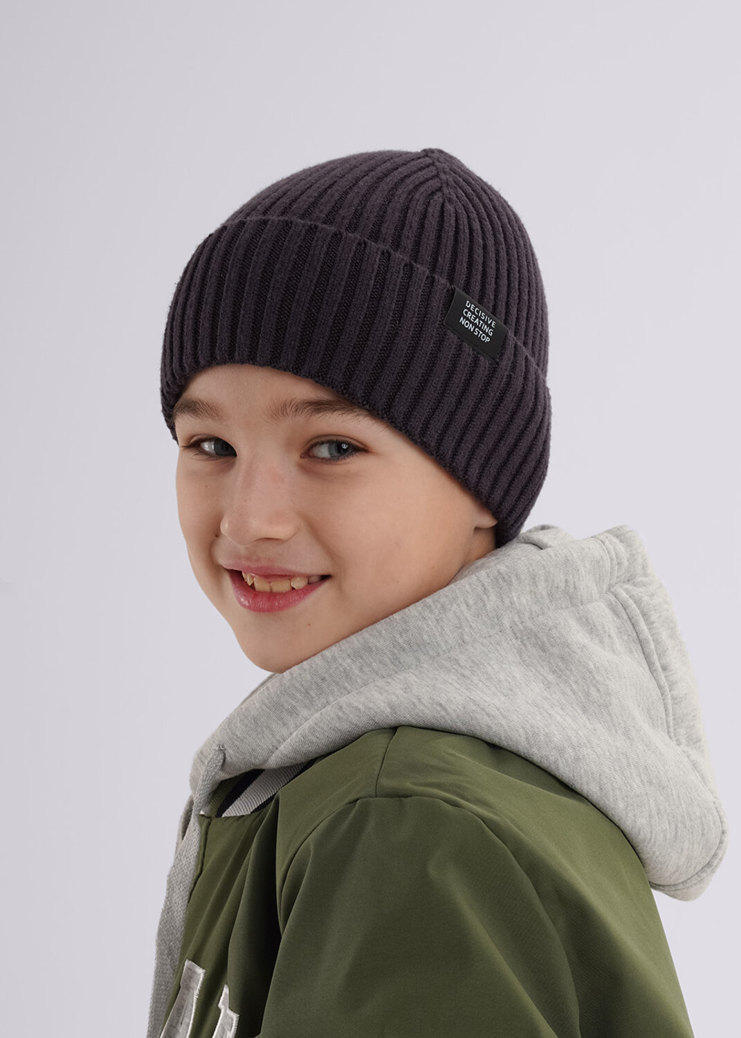 CLEVER Шапка 585884 564638вн т.серый