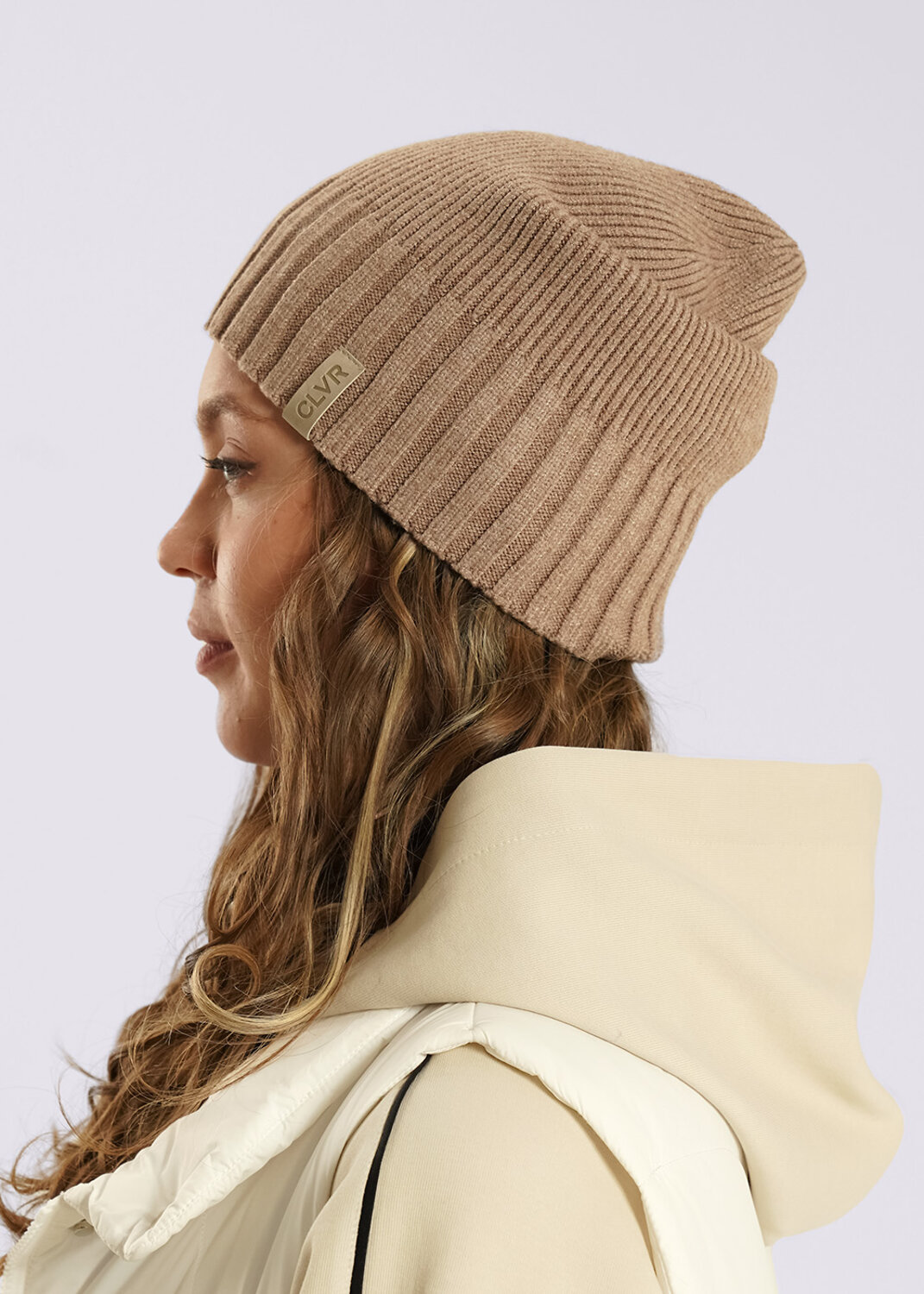 CLEVER Шапка 585910 564656вн меланж бежевый